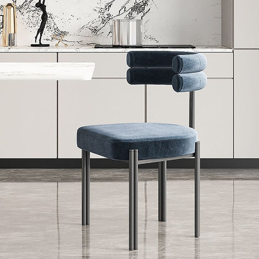 Chaise de salle à manger en velours industriel Open Danding Dining Side Claid pour un utilisation au restaurant