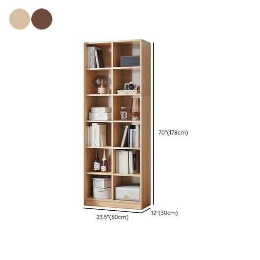 Modern Style Engineered Wood Bookcase Standard Closed Back Bookshelf