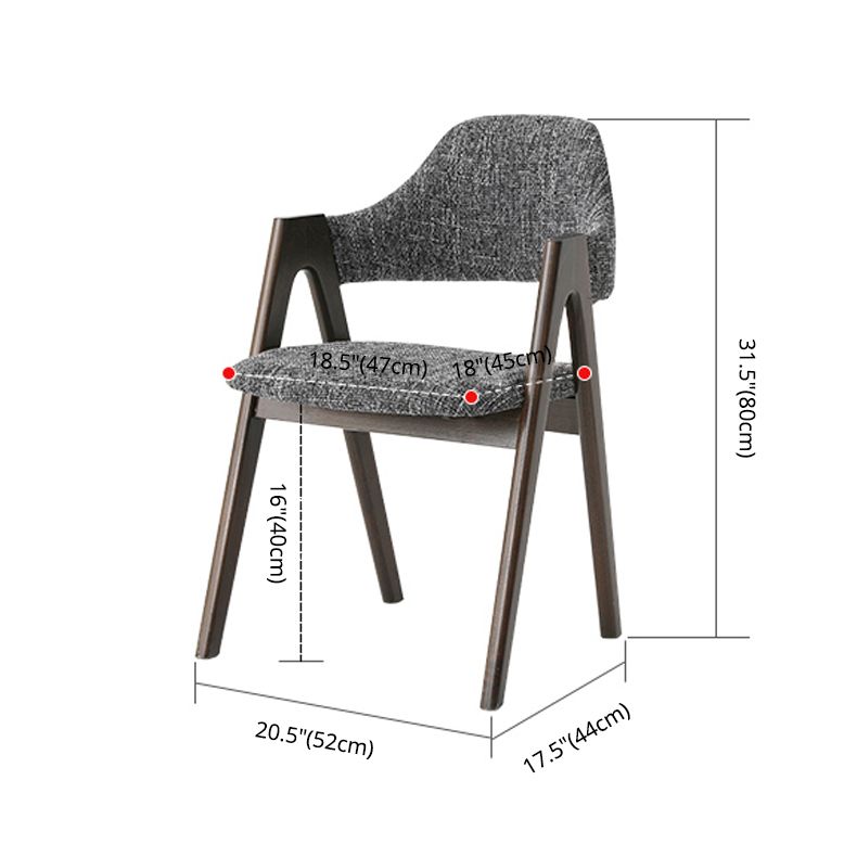 Modern Solid Wood Opening Back Dining Arm Chair Kitchen Dining Arm Chair Clearhalo ' kitchen&dining_furn' 'Dining Chairs' 'Dining Tables & Seating' 'dining_chair' 'furn' 'furn_dining_chair' 'Furniture' 'furniture_dining_chair' 'Kitchen & Dining Furniture' 'kitchen' 1200x1200_6b7288e8-2bd4-4d30-a19e-854ba0d59413