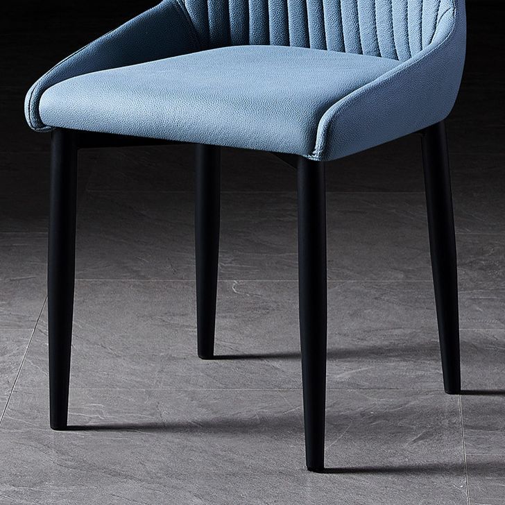 Scandinavian Style Linen Fabric Dining Chairs Solid Back Armless Chairs for Home Clearhalo ' kitchen&dining_furn' 'Dining Chairs' 'Dining Tables & Seating' 'dining_chair' 'furn' 'furn_dining_chair' 'Furniture' 'furniture_dining_chair' 'Kitchen & Dining Furniture' 'kitchen' 1200x1200_6b72d2b0-91e8-4eb2-963c-78d5537a555b