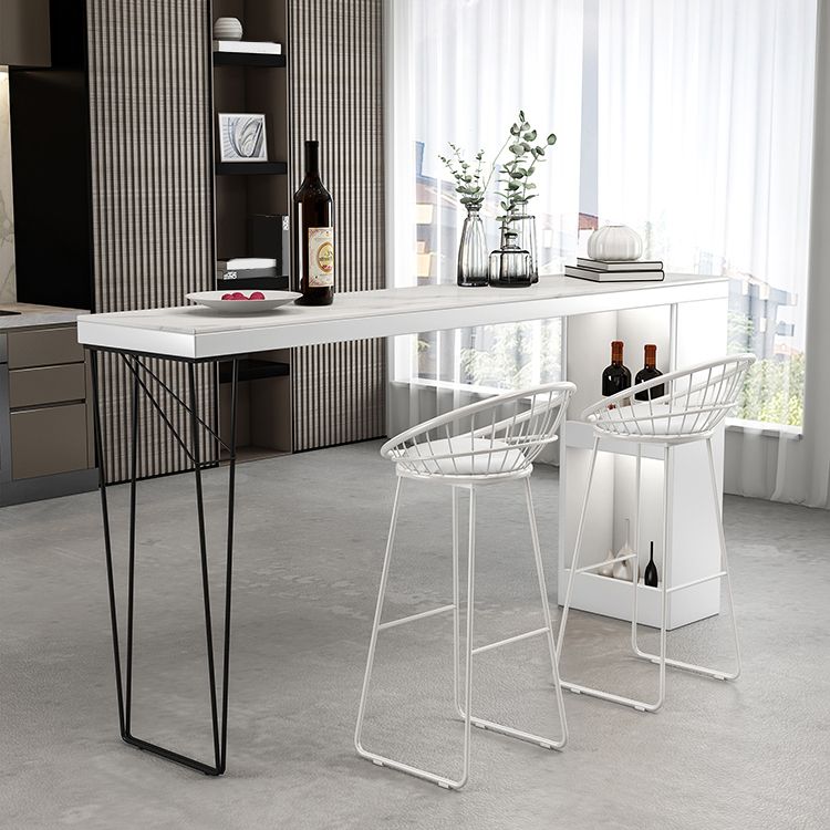 Industrial Rectangular Bar Pub Table Set 1/2/3 Pieces Bar Table and Stools Clearhalo 'Bar Furniture' 'furn' 'furn_home_bar_bar_sets' 'Furniture' 'Home Bars & Bar Sets' 'home_bar_bar_sets' 'Kitchen & Dining Furniture' 1200x1200_6b731bab-1a92-4ec5-8693-6b619b353539