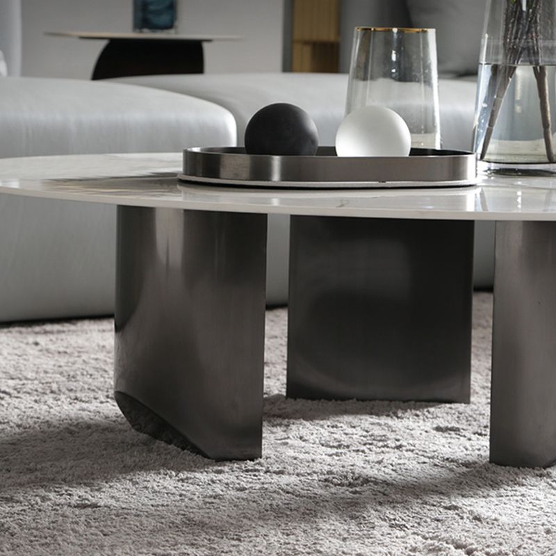 3 Legs Round Slate Coffee Table 13.8" H Modern Cocktail Table Clearhalo 'Coffee & Accent Tables' 'Coffee Tables' 'coffee_tables' 'furn' 'furn_coffee_tables' 'Furniture' 'Living Room Furniture' 1200x1200_6b734e7a-7470-4380-8e10-6edee8b3f648