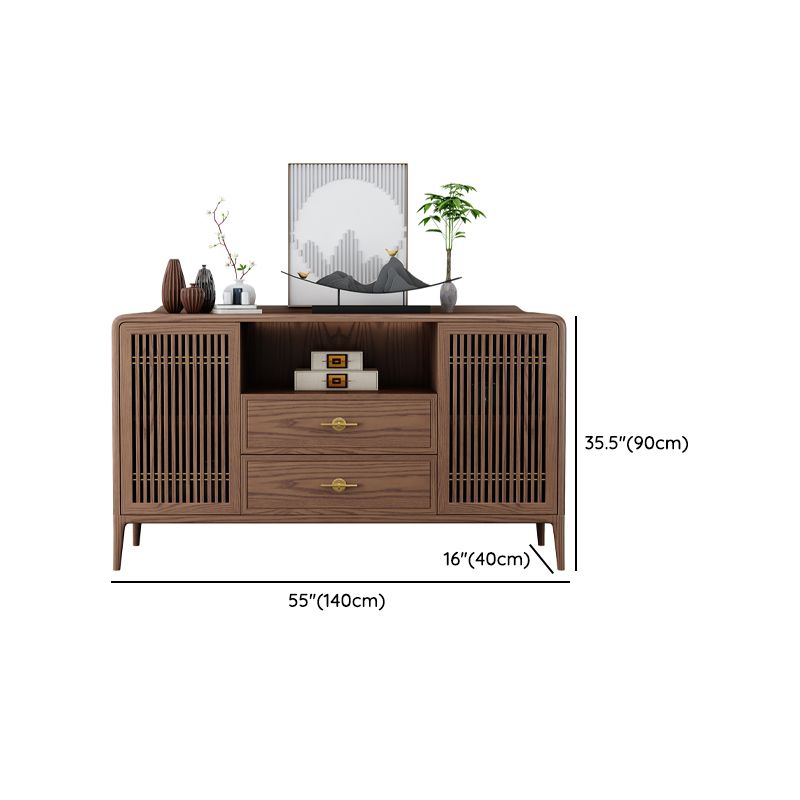 Solid Wooden Sideboard Table 15.7" W √ó35.4" H Living Room Buffet Stand Clearhalo 'buffet_sideboard' 'Buffets & Sideboards' 'furn' 'furn_buffet_sideboard' 'Furniture' 'Kitchen & Dining Furniture' 1200x1200_6b7529f6-9b94-450e-9376-370913f497e0