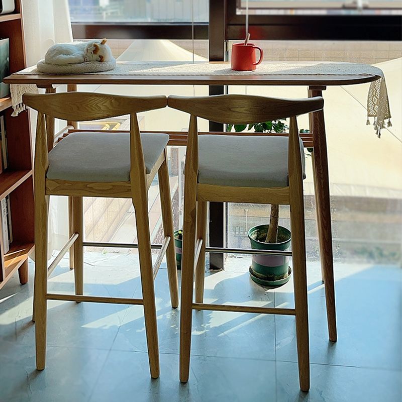 Contemporary Bar Height Pub Table Natural Oak Pub Height Dining Table Clearhalo 'Bar Furniture' 'Bar Tables' 'bar_tables' 'furn' 'furn_bar_tables' 'Furniture' 'Kitchen & Dining Furniture' 1200x1200_6b762407-98af-44b5-b88d-0663ea2d89f4
