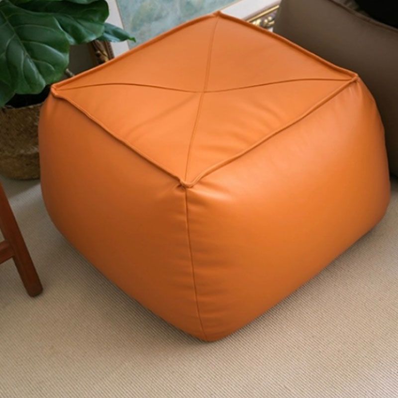 Modern Ottoman PU Leather Upholstered Solid Color Tear Resistant Square Ottoman Clearhalo 'furn' 'furn_ottomans_poufs' 'Furniture' 'Living Room Furniture' 'Ottomans & Poufs' 'ottomans_poufs' 1200x1200_6b767c3f-2cdf-4280-b2f2-b8b7157622d8