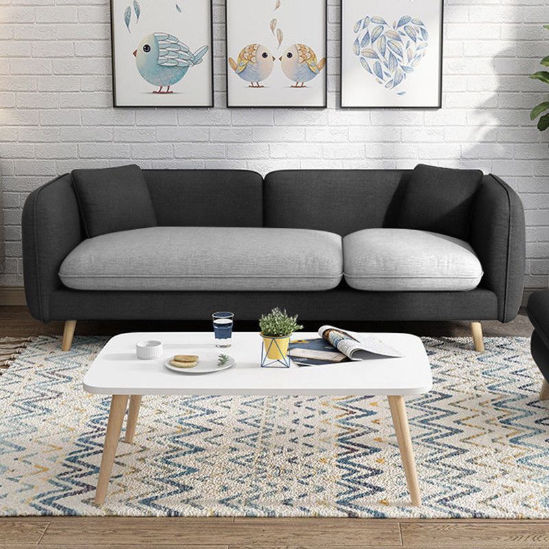 Zeitgenössischer Wohnzimmer Stoff quadratische Armkissen Standard -Sitzgelegenheiten