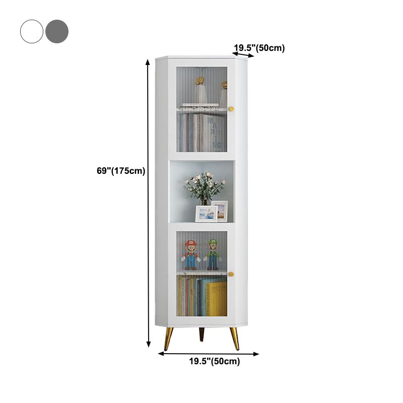 Contemporary Storage Cabinet with Shelf and Glass Doors Triangle Cabinet Clearhalo 'Cabinets & Chests' 'cabinets_chests' 'furn' 'furn_cabinets_chests' 'Furniture' 'Living Room Furniture' 1200x1200_6b77226a-6443-4a8e-9c00-59aafede7b70