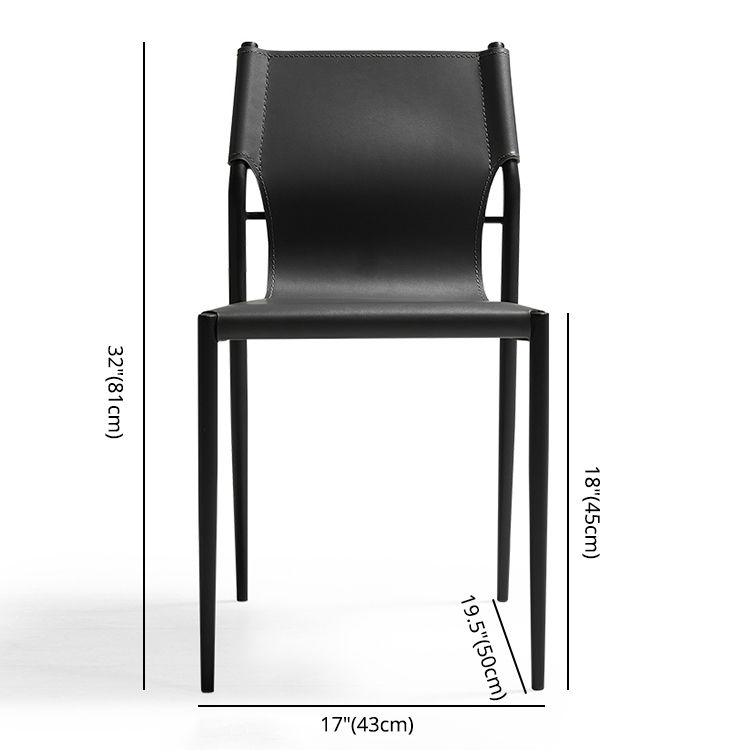 Contemporary Leather Dining Side Chair Matte Finish Solid Back Dining Chair (Set of 2) Clearhalo ' kitchen&dining_furn' 'Dining Chairs' 'Dining Tables & Seating' 'dining_chair' 'furn' 'furn_dining_chair' 'Furniture' 'furniture_dining_chair' 'Kitchen & Dining Furniture' 'kitchen' 1200x1200_6b77667d-37b0-46f6-9e00-9111b3df42d6