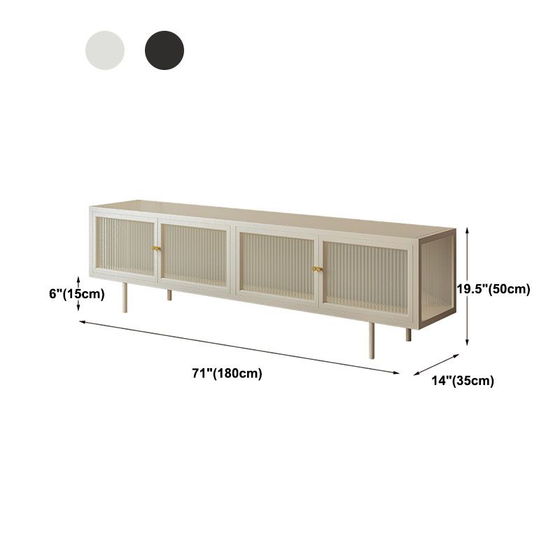 19.7" H Industrial 4-Door TV Stand Iron & Glass TV Stand Console Clearhalo 'furn' 'furn_tv_stands_entertainment_centers' 'Furniture' 'Living Room Furniture' 'TV Stands & Entertainment Centers' 'TV Stands & Media Storage Furniture' 'tv_stands_entertainment_centers' 1200x1200_6b79a933-8383-4508-a59f-df9405f99a30