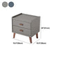 Wood and Stone Bedside Cabinet Modern Drawers Included Night Table Drawer Storage