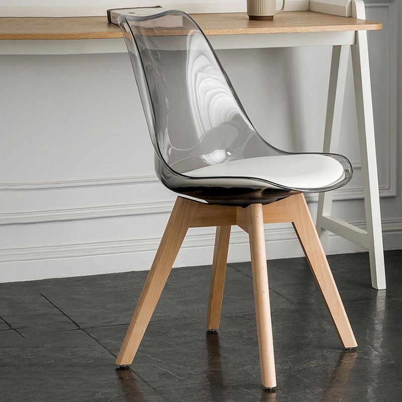 Scandinavian PU Leather Dining Chairs Armless Solid Back Chair Clearhalo ' kitchen&dining_furn' 'Dining Chairs' 'Dining Tables & Seating' 'dining_chair' 'Furniture' 'furniture_dining_chair' 'Kitchen & Dining Furniture' 'kitchen' 1200x1200_6b7a1254-73f6-4d6b-8d96-0df8541d93b2