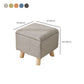 Modern Ottoman Solid Color Square Storage Cotton Linen Fade Resistant Ottoman