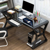 29 "H Contemporary Computer Desk rechthoekig glazen gaming -bureau