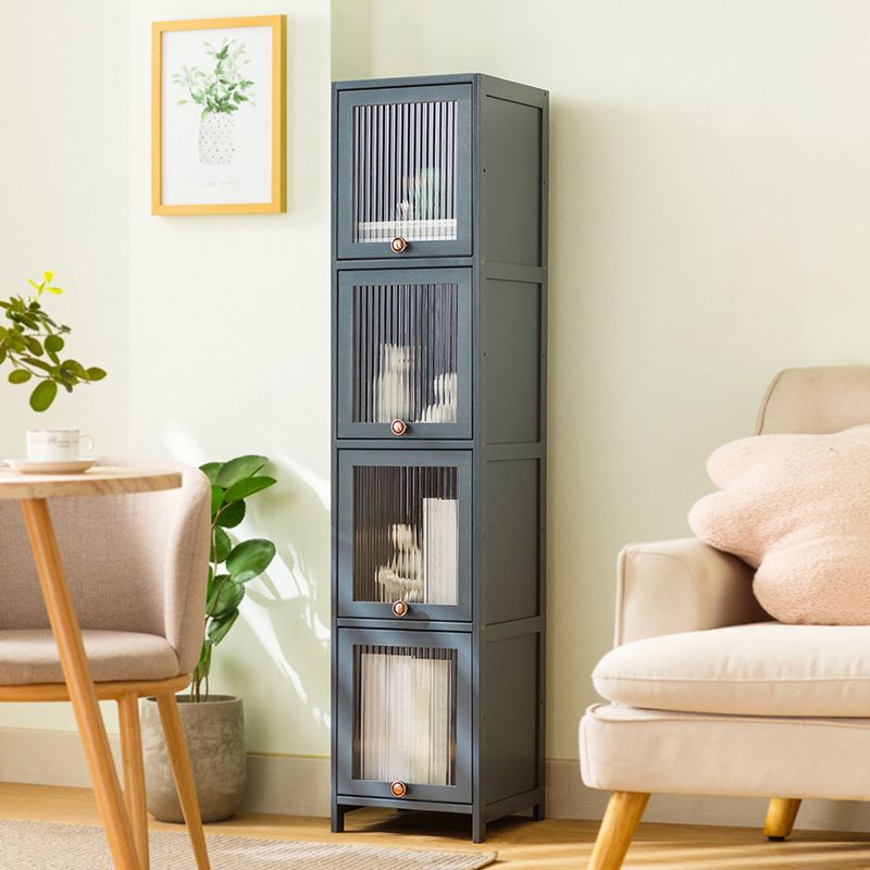 Bamboo Standard Bookcase Scandinavian Closed Back Bookshelf with Cabinets Clearhalo 'Bookcases' 'furn' 'furn_bookcases' 'Furniture' 'Office Furniture' 1200x1200_6b7b5241-f725-4c3b-baf5-ac64d5a6a2a8