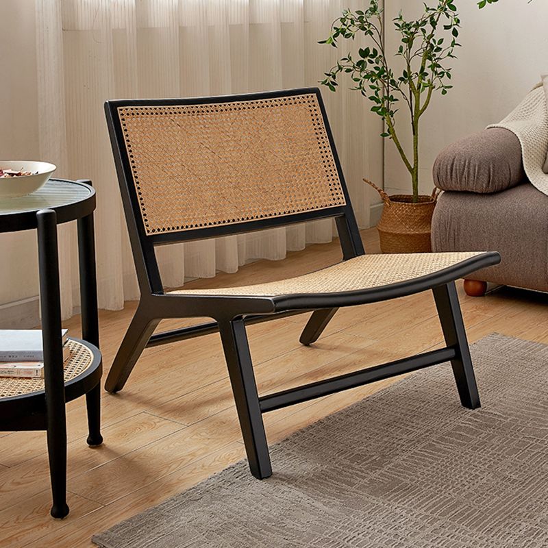 Woven Back Side Chair Solid Wood Lounge Accent Chair with Legs Clearhalo 'Accent Chairs' 'accent_chairs' 'Chairs & Seating' 'furn' 'furn_accent_chairs' 'Furniture' 'Living Room Furniture' 1200x1200_6b7b80ba-7eb2-41a9-b5be-9d859a5f9600