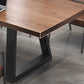 Solid Wood Writing Desk Industrial 29.53 "Tall Office Desk met ijzeren benen