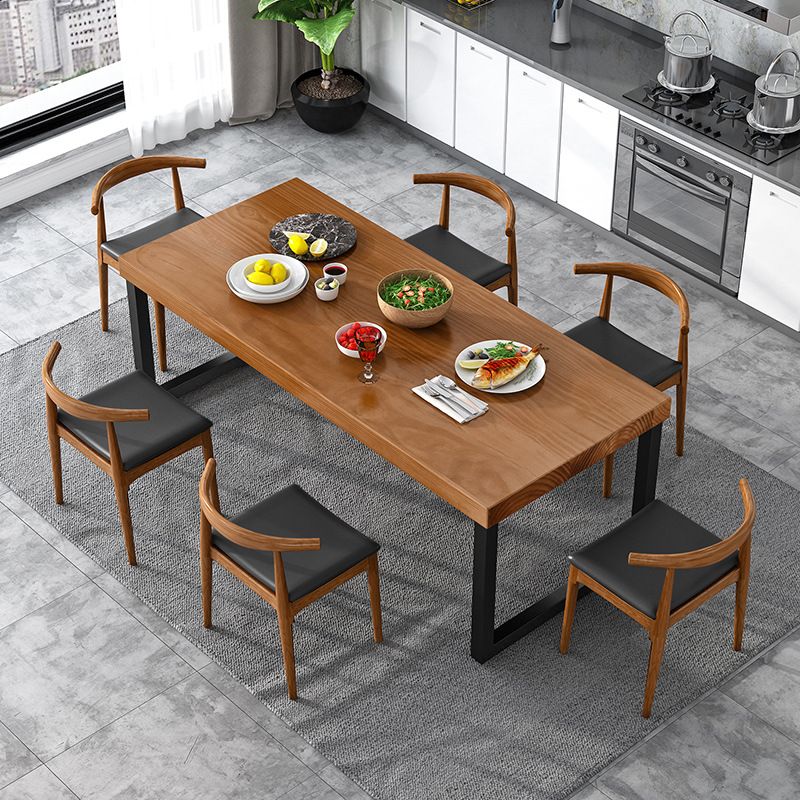 Industrial 1/2/7 Pieces Dinette Set Solid Wood Dining Table and Chairs Clearhalo 'Dining Room Sets' 'Dining Tables & Seating' 'dining_room_set' 'furn' 'furn_dining_room_set' 'Furniture' 'furniture_dining_room_set' 'Kitchen & Dining Furniture' 1200x1200_6b7c8e39-263f-4498-8759-5a8a833ff2aa