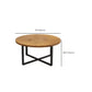 Modern Round Dining Table for Home Brown Solid Wood Table with Metal Base Clearhalo 'Dining Tables & Seating' 'Dining Tables' 'dining_table' 'furn' 'furn_dining_table' 'Furniture' 'Kitchen & Dining Furniture' 1200x1200_6b7f2fa6-c2d6-4fed-bfcd-96b667b58db0