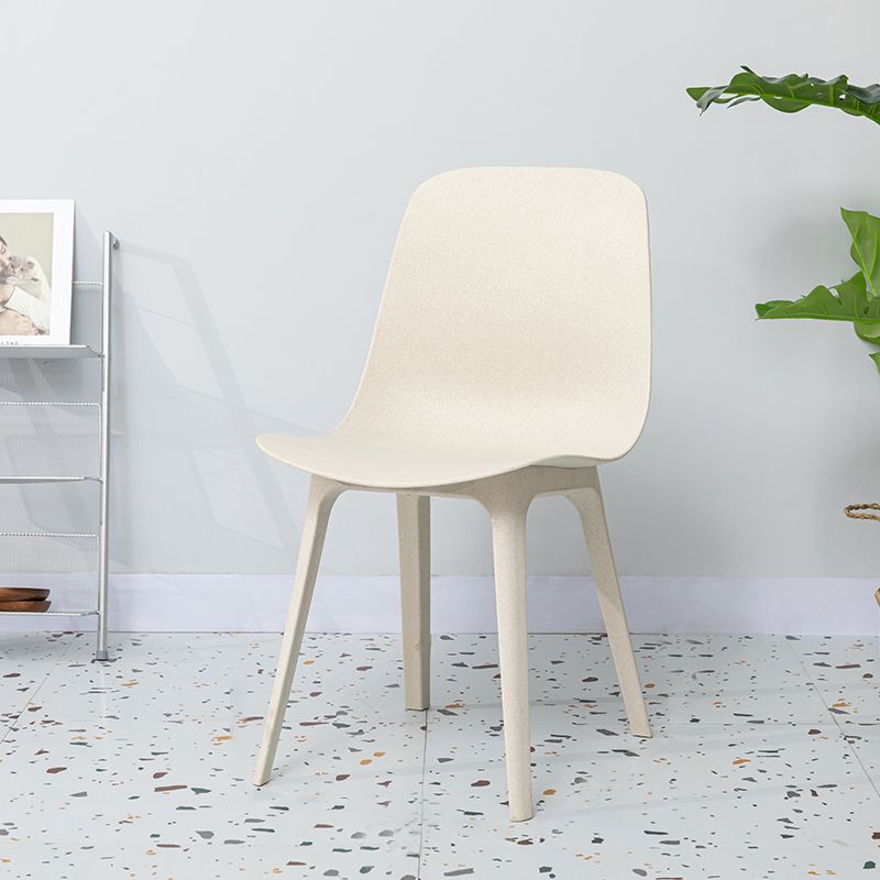 Contemporary Style Plastic Dining Side Chair Dining Room Armless Chair Clearhalo ' kitchen&dining_furn' 'Dining Chairs' 'Dining Tables & Seating' 'dining_chair' 'Furniture' 'furniture_dining_chair' 'Kitchen & Dining Furniture' 'kitchen' 1200x1200_6b7fb1c8-6a50-47e2-9785-d19bdc7fe3bb