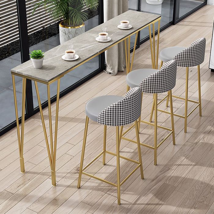 Modern Marble Pub Table with Rectangle Table Top Legs Table - 42" H Clearhalo 'Bar Furniture' 'Bar Tables' 'bar_tables' 'furn' 'furn_bar_tables' 'Furniture' 'furniture_bar_tables' 'Kitchen & Dining Furniture' 1200x1200_6b80cf0d-b65c-4af8-81fb-78a8e31fad1b