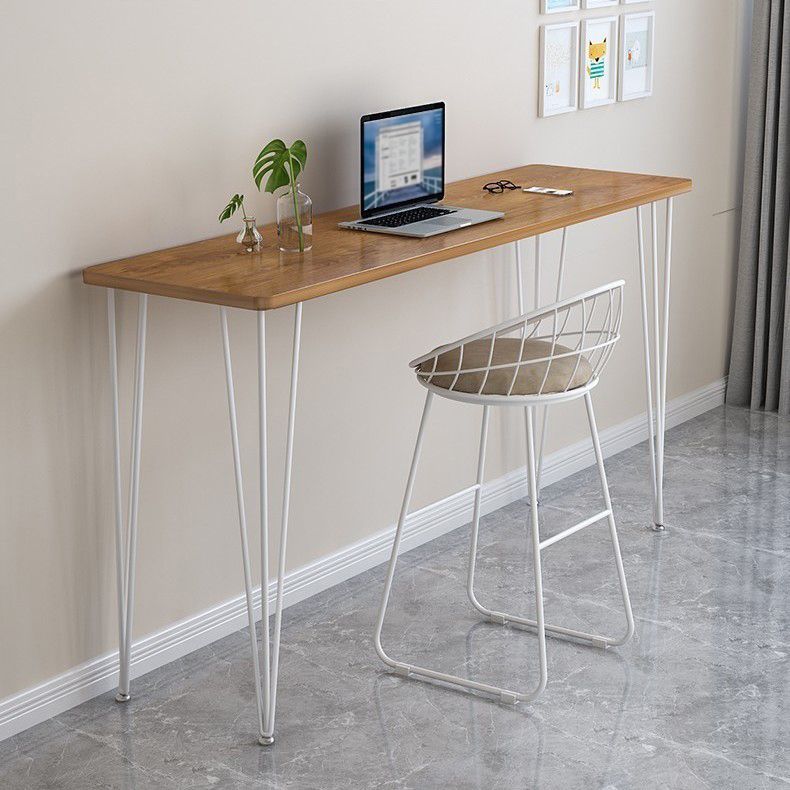 Industrial Style Rectangle Wood Top Counter Table 42-inch Height Modern Bar Table Clearhalo 'Bar Furniture' 'Bar Tables' 'bar_tables' 'furn' 'furn_bar_tables' 'Furniture' 'furniture_bar_tables' 'Kitchen & Dining Furniture' 1200x1200_6b8113f4-f411-4732-9ddd-7415847a66d7