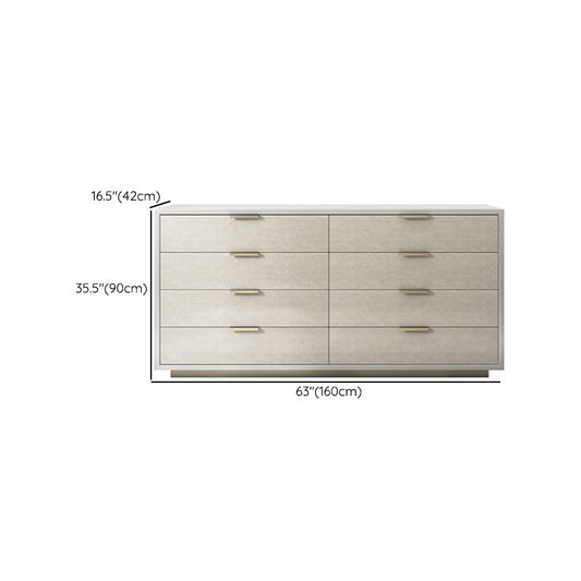 Ultra-Modern Double Dresser Solid Wood Storage Chest with Drawers for Bedroom