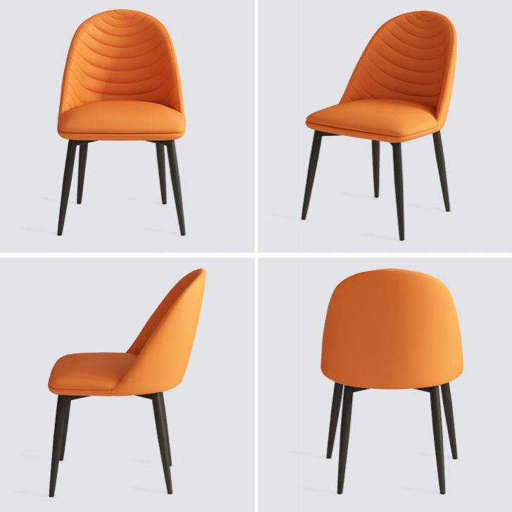 Contemporary Metal Dining Chairs Upholstered Armless Dining Leather Chairs for Home Use Clearhalo ' kitchen&dining_furn' 'Dining Chairs' 'Dining Tables & Seating' 'dining_chair' 'furn' 'furn_dining_chair' 'Furniture' 'furniture_dining_chair' 'Kitchen & Dining Furniture' 'kitchen' 1200x1200_6b83d182-f2b8-477f-bf1d-9f3a4a52846e