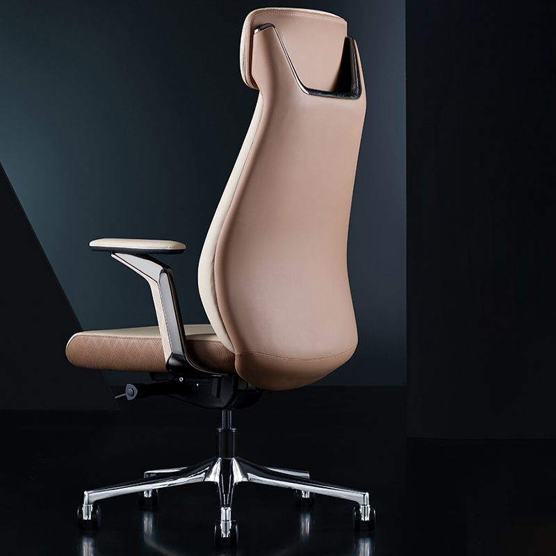Contemporary Swivel Executive Chair Padded Arms Managers Chair for Office Clearhalo 'furn' 'furn_office_chair' 'Furniture' 'Office Chairs' 'Office Furniture' 'office_chair' 1200x1200_6b87ed46-ab0f-4c04-a52c-fd7374d09193