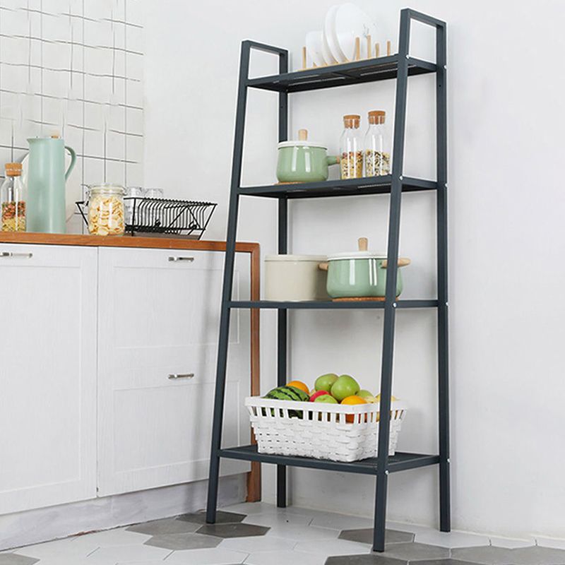 Contemporary Open Bookcase Metal Ladder Bookshelf for Kitchen Clearhalo 'Bookcases' 'furn' 'furn_bookcases' 'Furniture' 'Office Furniture' 1200x1200_6b89f3a1-25e0-46c7-a361-6e5df83a1102