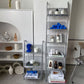 Modem & Contemporary Silver Bookcase Etagere Metal Book Shelf