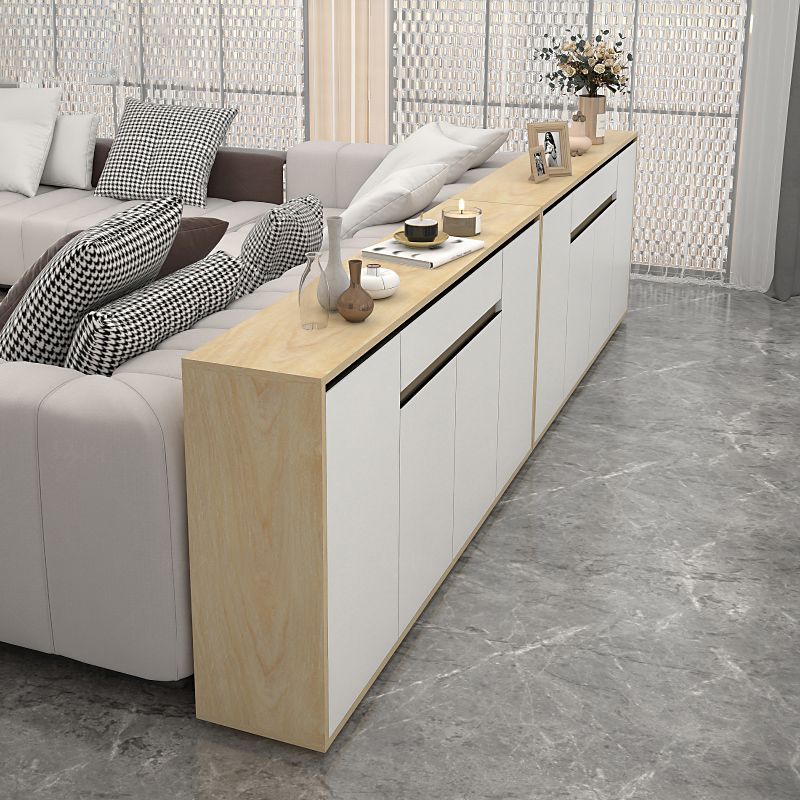 Artificial Wood Living Room Sideboard Cabinet Modern Credenza with Storages and Drawer Clearhalo 'buffet_sideboard' 'Buffets & Sideboards' 'furn' 'furn_buffet_sideboard' 'Furniture' 'furniture_buffet_sideboard' 'Kitchen & Dining Furniture' 1200x1200_6b8ad2e7-9eb7-4cef-af5a-b6bd44b46856