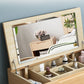 Tavolo da trucco scandinavo in legno massiccio set 1 tavolo da toeletta da top-top cassetto