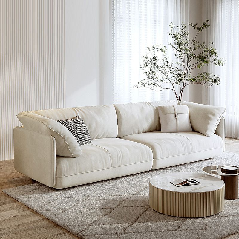 Moderne beige kussen achterbank met kussen bovenarm voor woonkamer