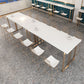 Pine Wood Bar Dining Table Glam Rectangle Bar Table with Double Pedestal for Dining Room Clearhalo 'Bar Furniture' 'Bar Tables' 'bar_tables' 'furn' 'furn_bar_tables' 'Furniture' 'furniture_bar_tables' 'Kitchen & Dining Furniture' 1200x1200_6b8d4413-b154-4eec-abcd-5ffebe969777