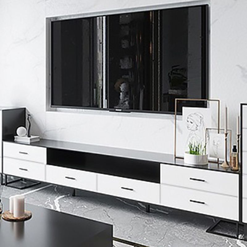 Gabinete de TV de madera y metal Moderno Minimalist Home Open TV Consola