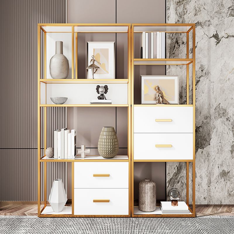 78.74"H Bookshelf Contemporary Style Bookcase with 2 Drawers for Home Office Clearhalo 'Bookcases' 'furn' 'furn_bookcases' 'Furniture' 'furniture_bookcases' 'Office Furniture' 1200x1200_6b8e406b-31d2-473c-b7f7-261d9dec948d