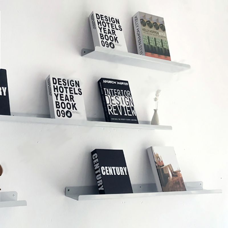 Floating Closed Back Bookshelf Metal Contemporary Bookcase with Shelf Clearhalo 'Bookcases' 'furn' 'furn_bookcases' 'Furniture' 'Office Furniture' 1200x1200_6b8ede71-8dbf-46bb-b8ad-92c41e3cbfb8