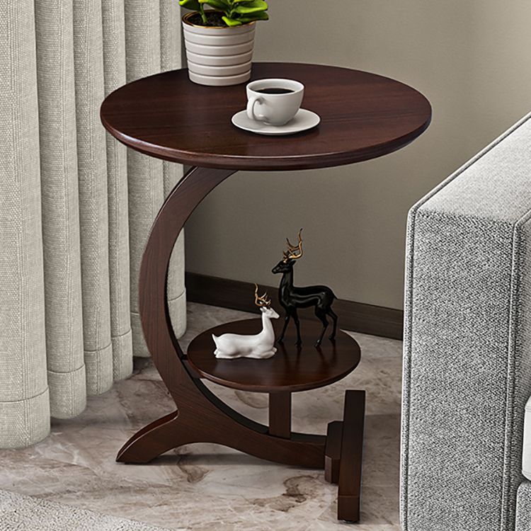 23,6 "tavolo da divano rotondo in legno in legno in legno in stile 23.6"