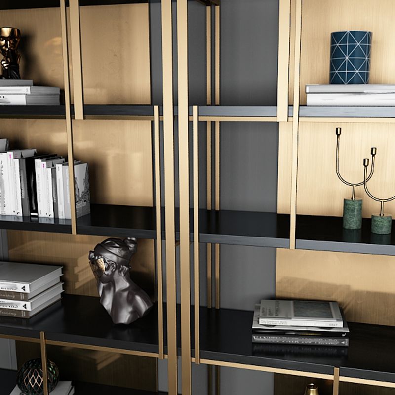 11.81"W 78.74"H Bookcase Glam Style Open Back Bookshelf for Study Room Home Office Clearhalo 'Bookcases' 'furn' 'furn_bookcases' 'Furniture' 'furniture_bookcases' 'kitchen' 'kitchen_bookcases' 'Living Room Furniture' 'Office Furniture' 1200x1200_6b8fcbf4-fd76-4c91-8550-acc8433909db