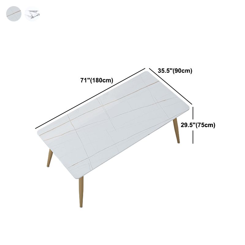Table à manger de luxe traditionnelle rectangle haut de pierre