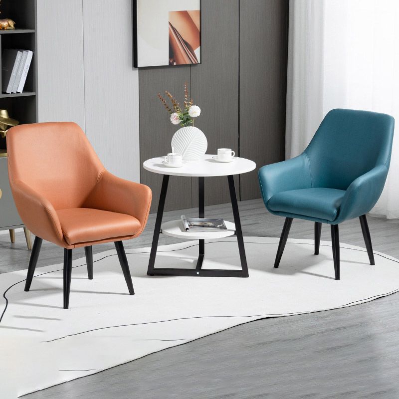 Fixed Back Lounge Chair Solid Color Barrel Chair with Black Legs Clearhalo 'Accent Chairs' 'accent_chairs' 'Chairs & Seating' 'furn' 'furn_accent_chairs' 'Furniture' 'Living Room Furniture' 1200x1200_6b926945-606b-4e55-ab75-b9858daa0473