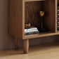 Contemporary Wooden Bookcase Standard Natural Bookshelf with Shelves
