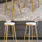 Glam Backrest Armless Counter Stool Iron Cafe Bar Stool with Velvet Cushion and Pedal Clearhalo 'Bar Furniture' 'Bar Stools' 'bar_stools' 'furn' 'furn_bar_stools' 'furniture_bar_stools' 'Kitchen & Dining Furniture' 'kitchen&dining_furn' 'kitchen' 'kitchen_furn' Furniture' 1200x1200_6b92f8b7-0180-4e5a-bbc1-7571c9757fea
