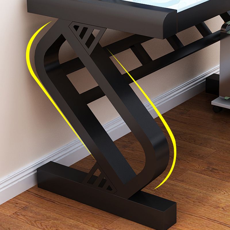 23" Wide Modern Gaming Desk Rectangular Mirrored Office Desk Clearhalo 'furn' 'furn_office_desk' 'Furniture' 'Office Desks' 'Office Furniture' 'office_desk' 1200x1200_6b93228d-380a-4926-947a-d89f2680265a