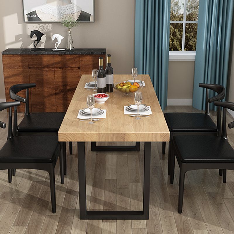 Tavolo da pranzo naturale industriale Tavolo da pranzo in metallo rettangolo in metallo