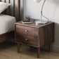 Comodino in legno massiccio moderno moderno tavolo da notte da 18 pollici h con gambe