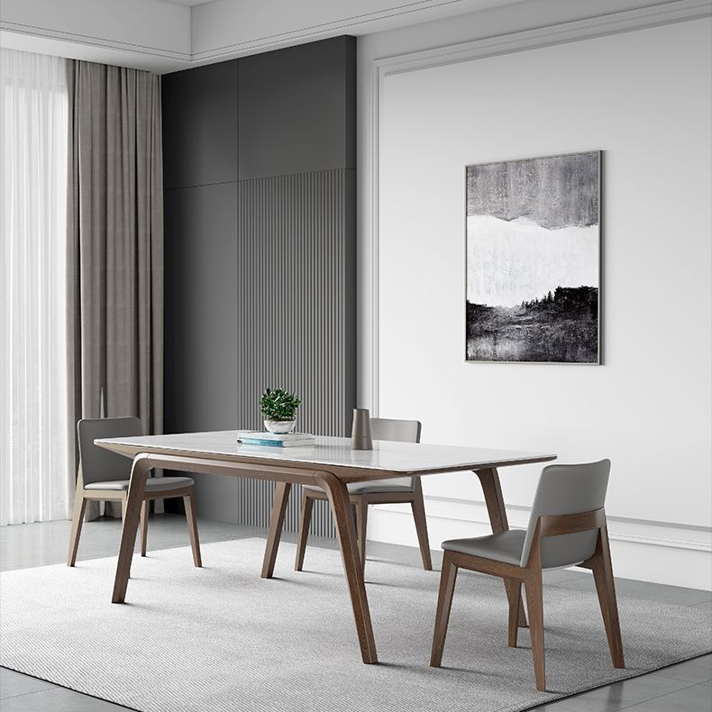 Designer Style Sintered Stone Top Dining Set Rectangle 1/3/4/5/7 Pieces Dining Table Set Clearhalo 'Dining Room Sets' 'Dining Tables & Seating' 'dining_room_set' 'furn' 'furn_dining_room_set' 'Furniture' 'Kitchen & Dining Furniture' 1200x1200_6b940b09-bb1c-4c32-a1b4-5db3c932c7e0