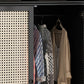 Black Solid Wood Wardrobe Modern Freestanding Wardrobe with Legs