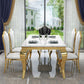 Traditional Luxury Stone Table Rectangle Stainless Steel Dining Table for Home Clearhalo ' dining_table' 'Dining Tables & Seating' 'Dining Tables' 'furn' 'furn_dining_table' 'Furniture' 'furniture_dining_table' 'Kitchen & Dining Furniture' 'kitchen&dining_furn' 'kitchen' 'kitchen_dining_table' 1200x1200_6b95edb0-2220-4537-95dd-9c921deb97ce
