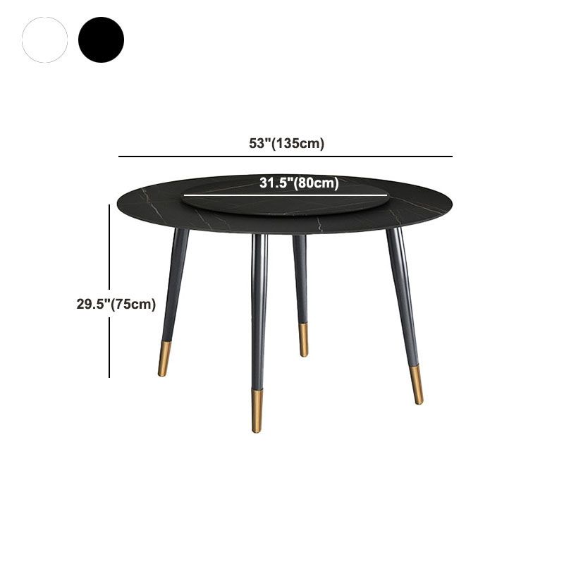 Traditional Luxury Dining Table Stone and Metal Round Tripod Base Dining Table Clearhalo 'Dining Tables & Seating' 'Dining Tables' 'dining_table' 'furn' 'furn_dining_table' 'Furniture' 'furniture_dining_table' 'Kitchen & Dining Furniture' 'kitchen' 'kitchen_dining_table' 1200x1200_6b966c12-8dc8-4b72-bd9a-2afb3e845604